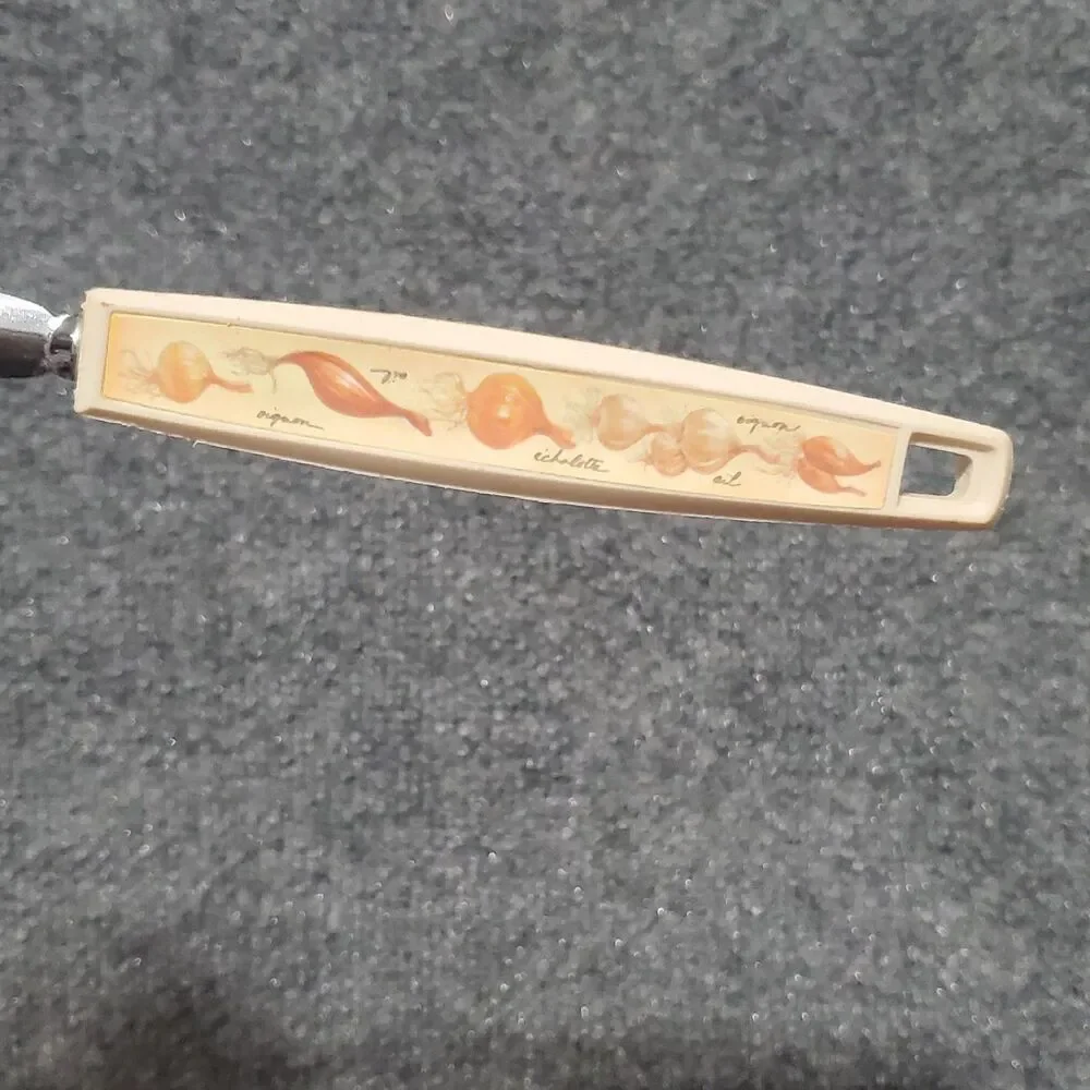 Vintage Ekco Spatula Brown And Tan Slotted Vegetable Logo Kitchen Utensil USA